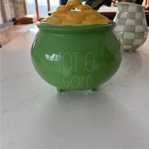 Rae Dunn Green and Yellow Pot O' Gold